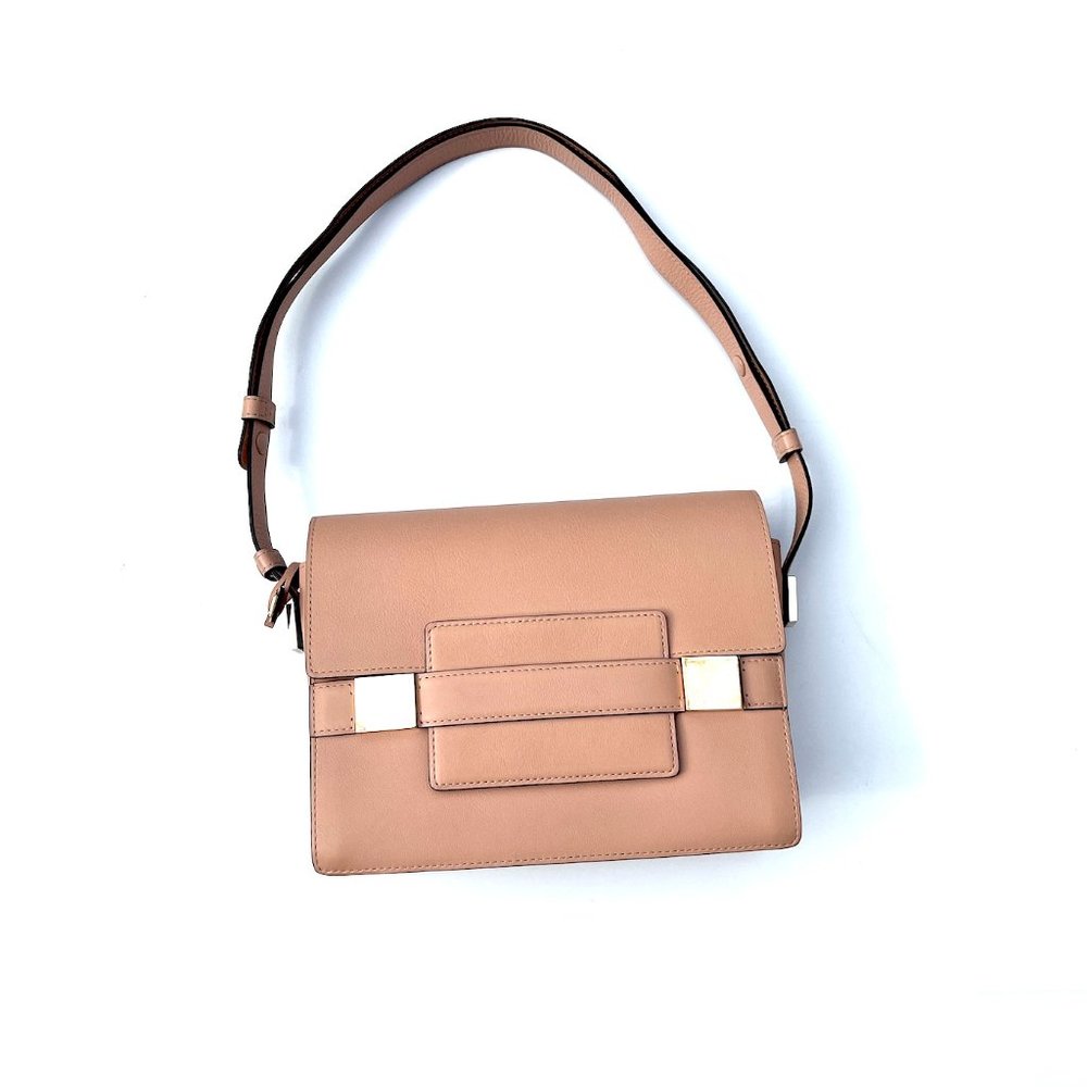 Authentic DELVAUX Madame PM Pink Gold Hardware Shoulder Crossbody Bag